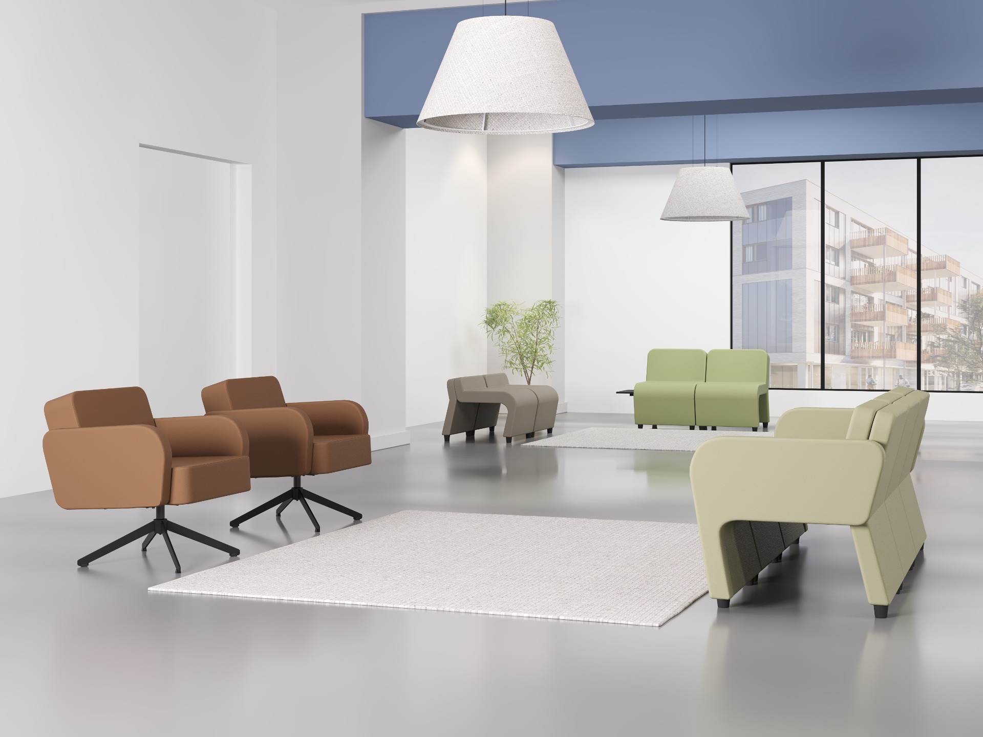 Poltronas para recepção espera em escritório na Vila Olímpia, SP